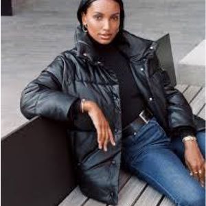 Dynamite faux leather puffer